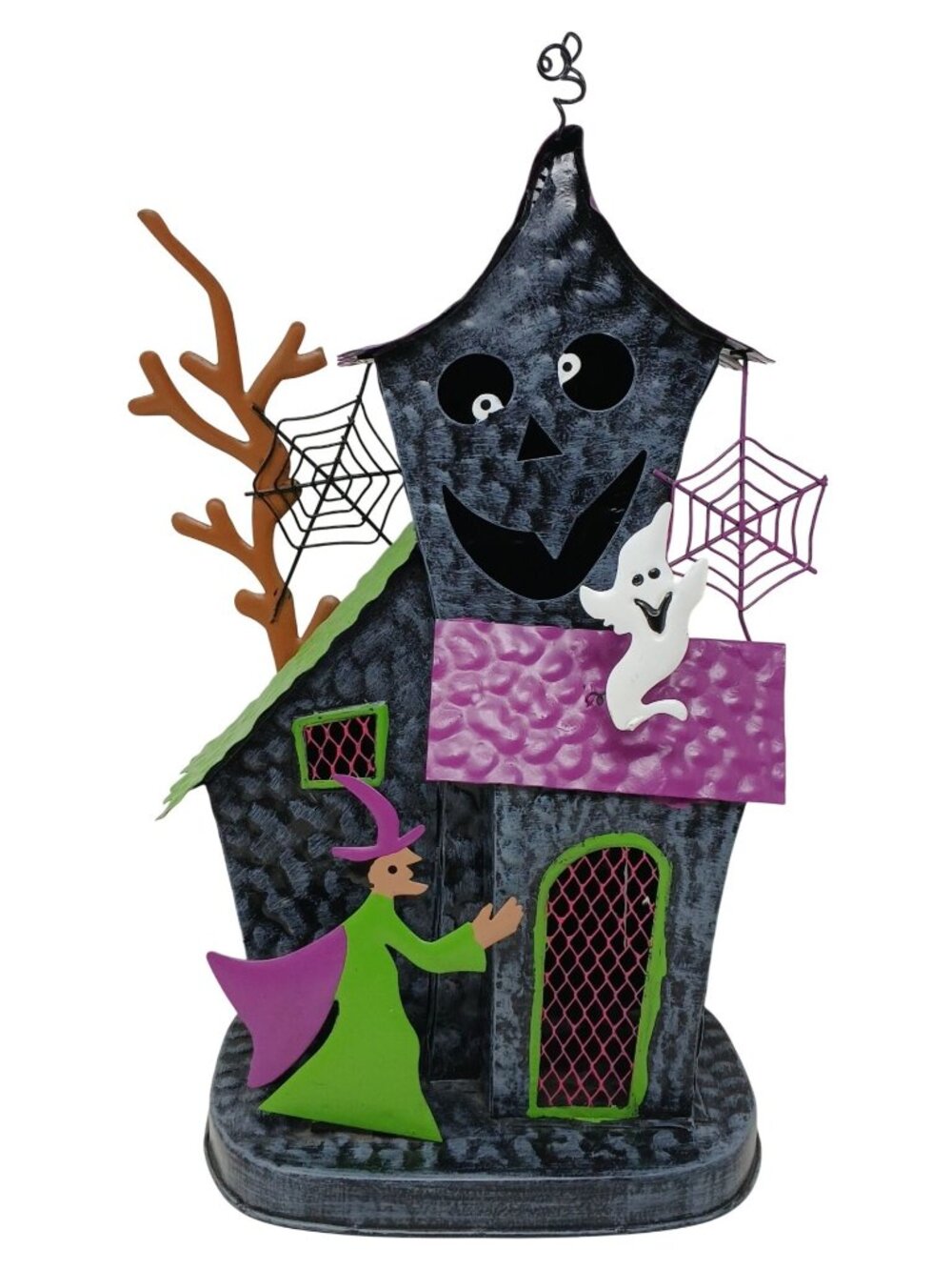 Whimsical Haunted House Holiday Décor - Black, Purple, Green